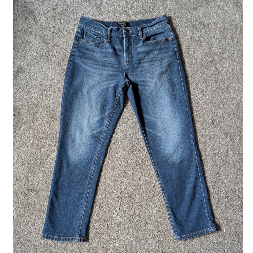 Banana Republic Girlfriend Dark Wash Denim Jeans Petite 28/6